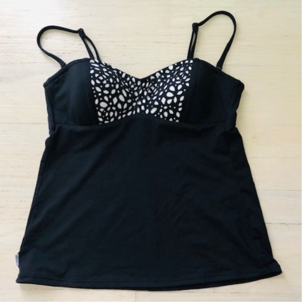 Captiva Laser Cut Floral Tankini Top